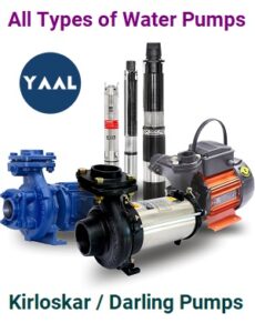 Yaal Enterprises sells all types of Water pumps from the brands like Kirloskar Brothers, Darling Pumps and more